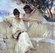 Horace and Lydia (study) - Albert Edelfelt
