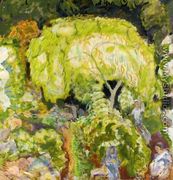 Landscape with Three Figures and Willow - Pierre Bonnard