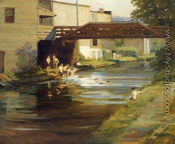 Boys Bathing in the Canal - Mary Smith Perkins Perkins
