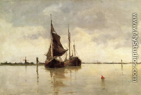 Harbor Scene, Dordrecht - George W. Platt