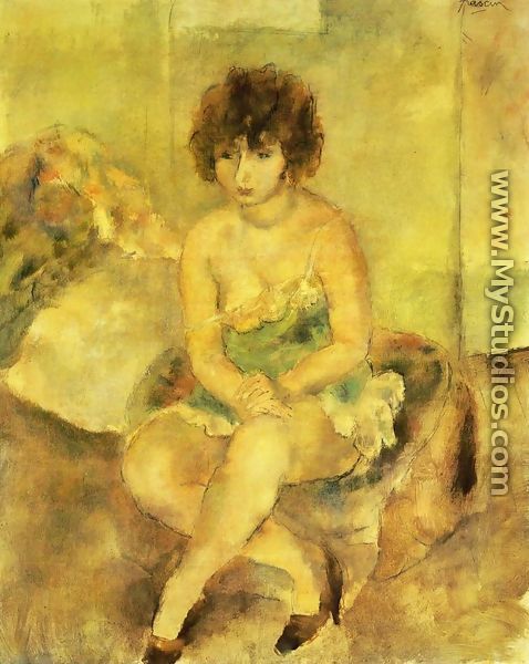 Portrait of Lucy Krohg - Jules Pascin