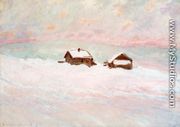 Houses in the Snow, Norway - Claude Oscar Monet