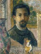 Self Portrait with Statuette - Gustave Loiseau