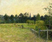 Cowherd in a Field at Eragny - Camille Pissarro