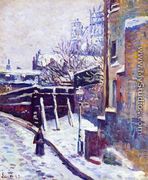 Montmartre, Snow Covered Street - Maximilien Luce