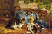 The Kittens' Supper - Julius Adam