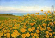 A Field of Buttercups by the Coast - Johanne Nicoline Louise Frimodt