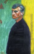 Self Portrait (Against Two-Colored Background) - Edvard Munch