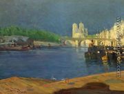 View of the Seine Looking toward Notre Dame - Henry Ossawa Tanner
