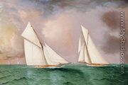 Vigilant and Valkyrie II in the 1893 America's Cup Race - James E. Buttersworth