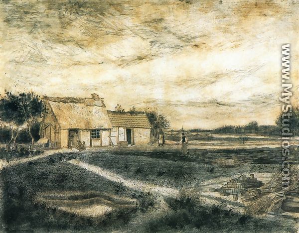 Barn with Moss-Covered Roof - Vincent Van Gogh
