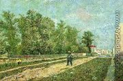 Man with Spade in a Suburb of Paris - Vincent Van Gogh