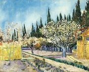 Orchard Surrounded by Cypresses - Vincent Van Gogh