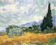 Wheatfield with Cypress I - Vincent Van Gogh