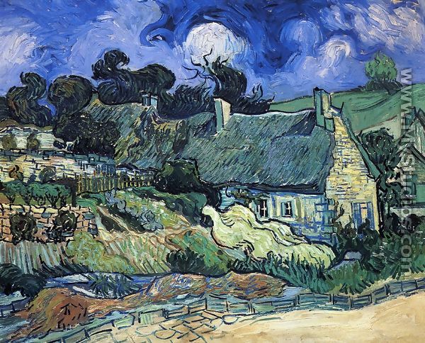 Houses with Thatched Roofs, Cordeville - Vincent Van Gogh