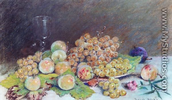 White Grapes and Plums - Pierre Ernest Prins