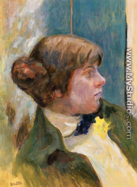 Study for "Profile of a Woman in a Bow Tie" - Pierre Bonnard