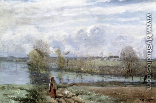 Girl by the Water - Jean-Baptiste-Camille Corot