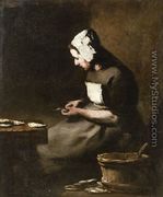 Shucking Oysters - Theodule Augustine Ribot