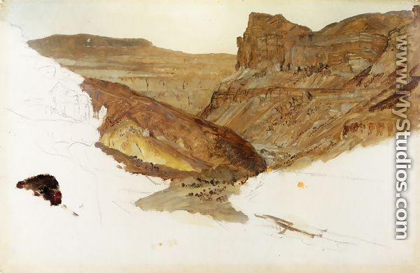 Mountain Stream, Yemen VAlley, Palestine - Frederic Edwin Church