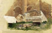 Interior of the Temple of Bacchus, Baalbek, Syria - Frederic Edwin Church