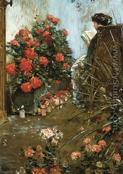 In the Garden at Villers-le-Bel - Frederick Childe Hassam