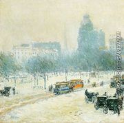 Winter in Union Square - Frederick Childe Hassam
