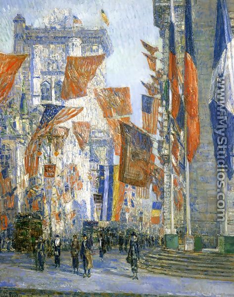 Avenue of the Allies I - Frederick Childe Hassam