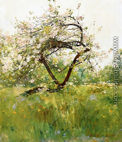 Peach Blossoms - Villiers-le-Bel - Frederick Childe Hassam