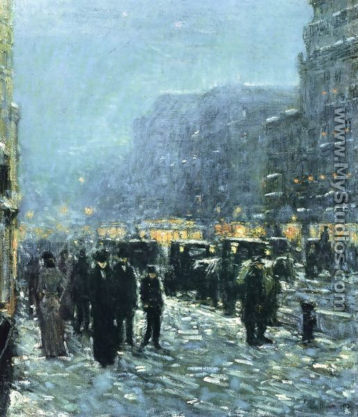 Broadway and 42nd Street - Frederick Childe Hassam