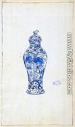 Blue and White Covered Urn - James Abbott McNeill Whistler