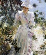 My Wife, Emeline, in a Garden - Edmund Charles Tarbell