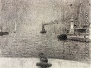 The Port of Honfleur - Georges Seurat