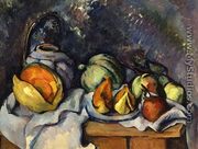 Still Life with Fruit and a Pot of Ginger - Paul Cezanne