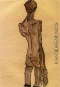 Standing Male Nude, Back View - Egon Schiele
