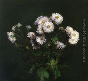 Bouquet of White Chrysanthemums - Ignace Henri Jean Fantin-Latour