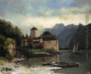 View of the Chateau de Chillon - Gustave Courbet