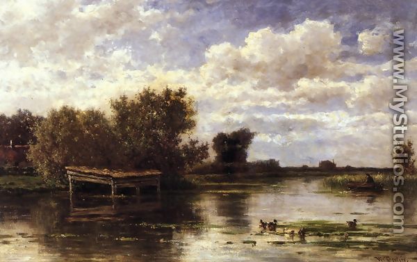 Banks of the River Gein, Holland - Willem Roelofs