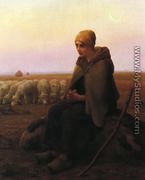 A Resting Shepherdess - Aime Perret