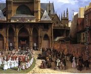 The Royal 'Fete-Dieu' Procession at St. Germain-l'Auxerrois - Lancelot Theodore Turpin de Crisse