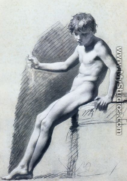 Seated Nude Figure - Pierre-Paul Prud