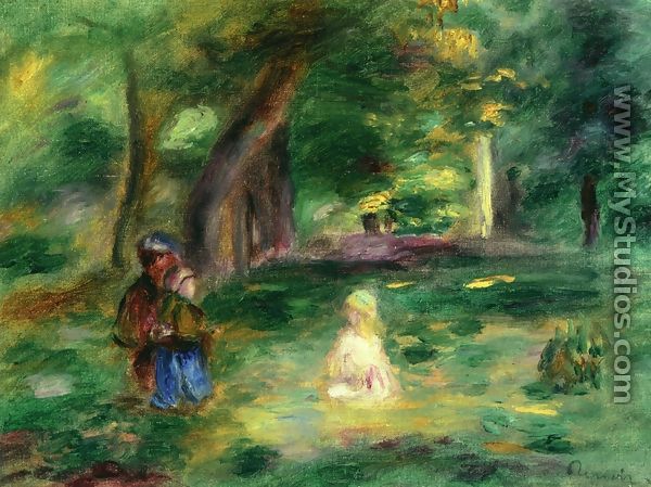 Three Figures in a Landscape - Pierre Auguste Renoir