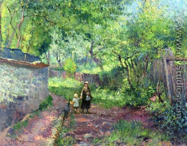 Mother and Child taking a Walk - Victor-Alfred-Paul Vignon