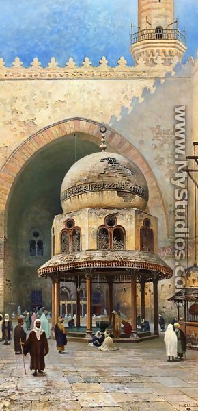 Outside the Mosque - Frans Wilhelm  Odelmark
