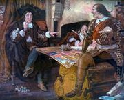 Cromwell dictating Dispatches to Milton - Ford Madox Brown