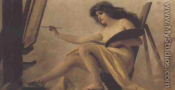An Allegory of Painting - Luis Ricardo Falero