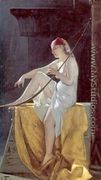 Egyptian Woman with a harp - Luis Ricardo Falero