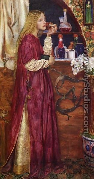 The Queen was in the Parlour, eating Bread and Honey - Valentine Cameron Prinsep