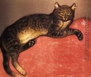 Cat on a Cushion: Winter - Theophile Alexandre Steinlen