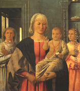 Virgin with Child Giving His Blessing and Two Angels (The Senigallia Madonna) (Madonna col Bambino benedicente e due angeli - Madonna di Senigallia) - Piero della Francesca